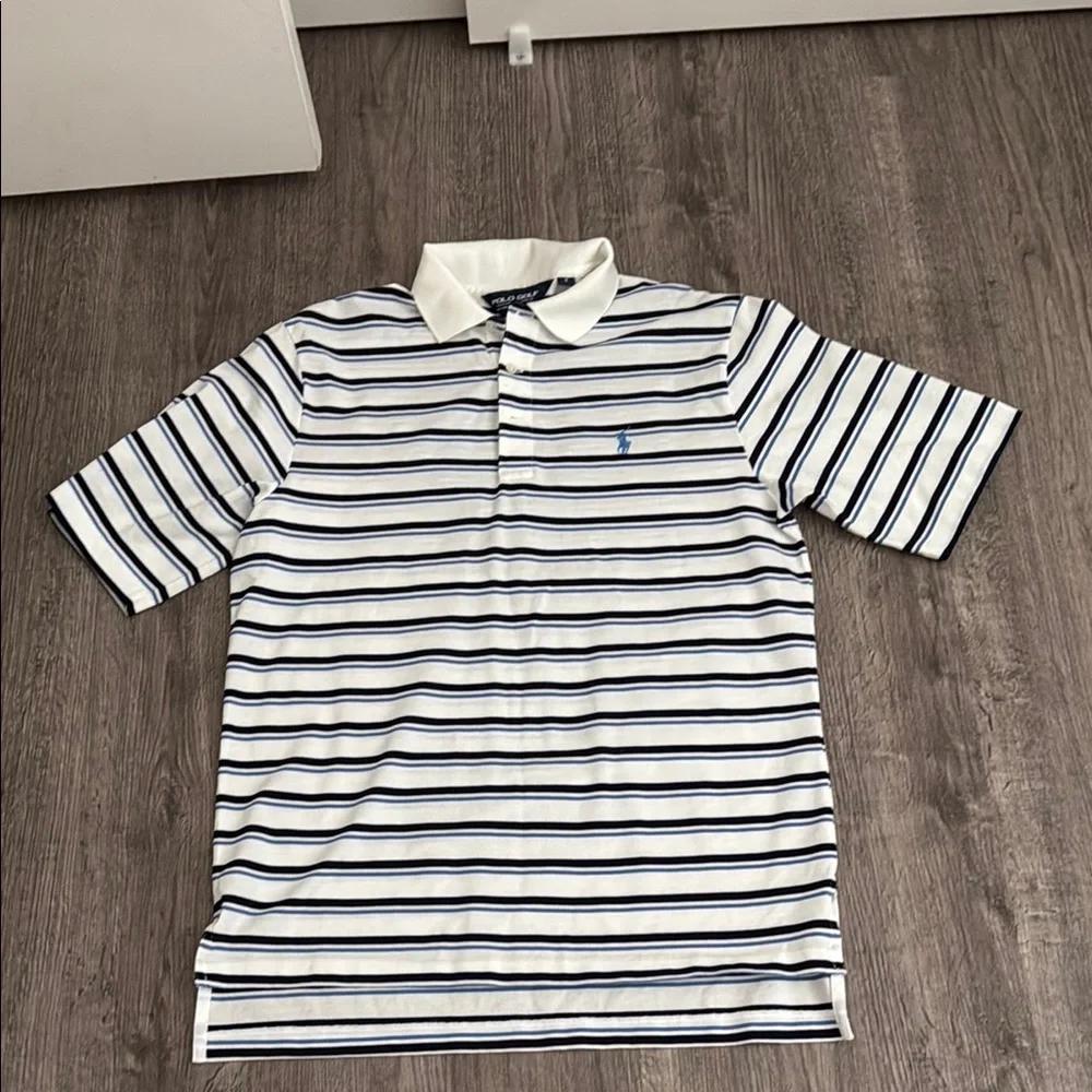 Ralph Lauren Classic White and Blue Polo Shirt